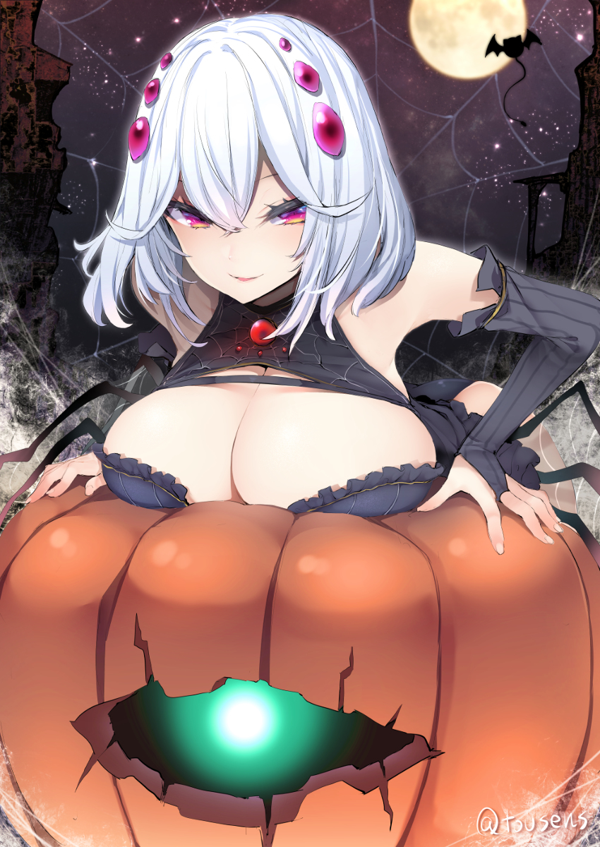 This is a pixiv picture whose title is ハロウィンゴーレムとうちの子.