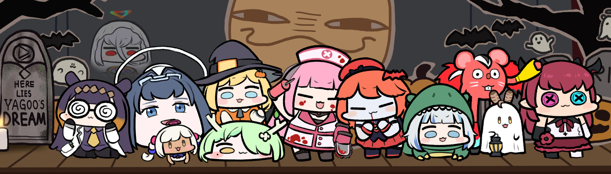 This is a pixiv picture whose title is hololive English 🎃 happy hallow.