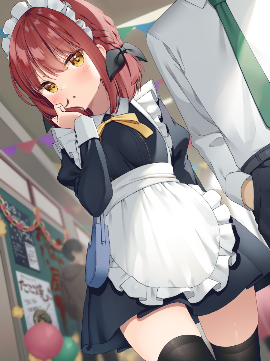 This is a pixiv picture whose title is 双子のお姉ちゃんと文化祭デート.
