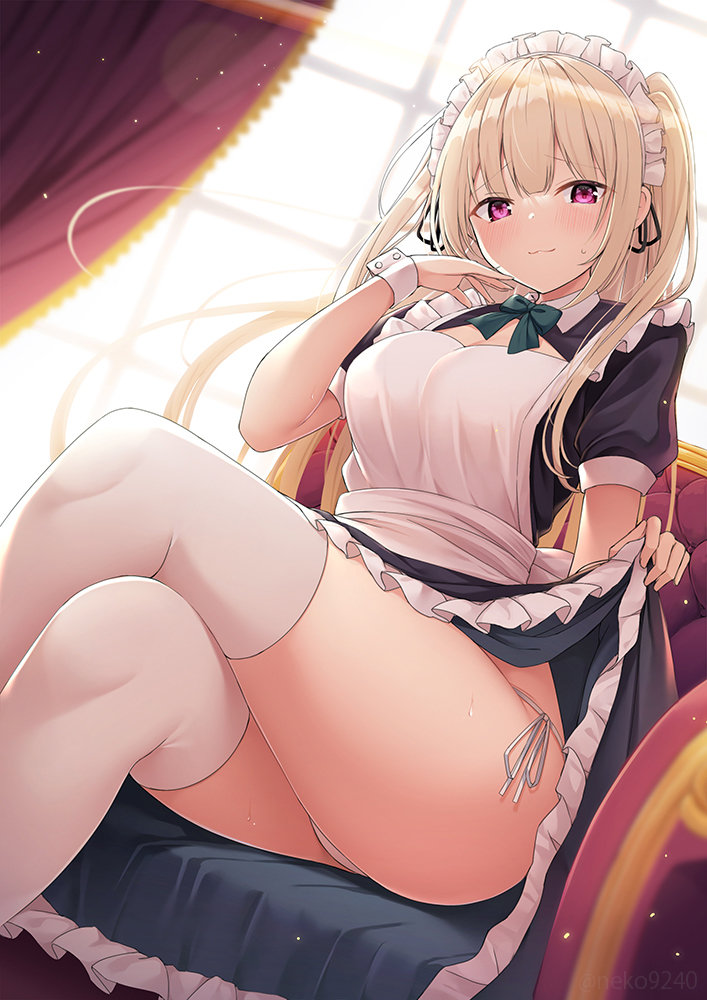 This is a pixiv picture whose title is 生意気なメイド.