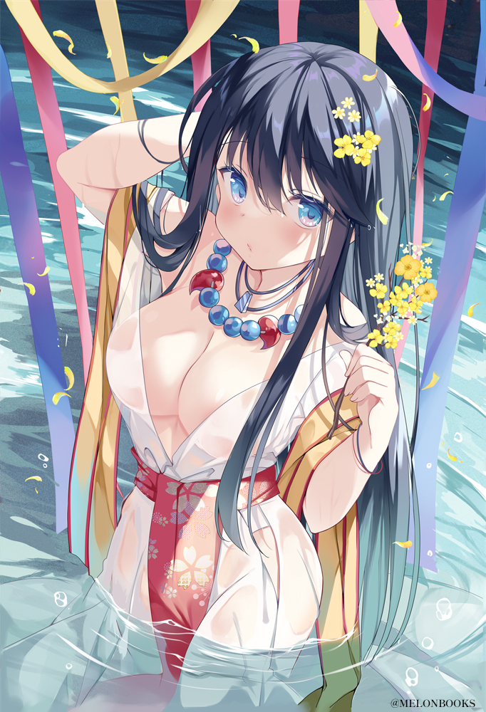 This is a pixiv picture whose title is 水浴び.