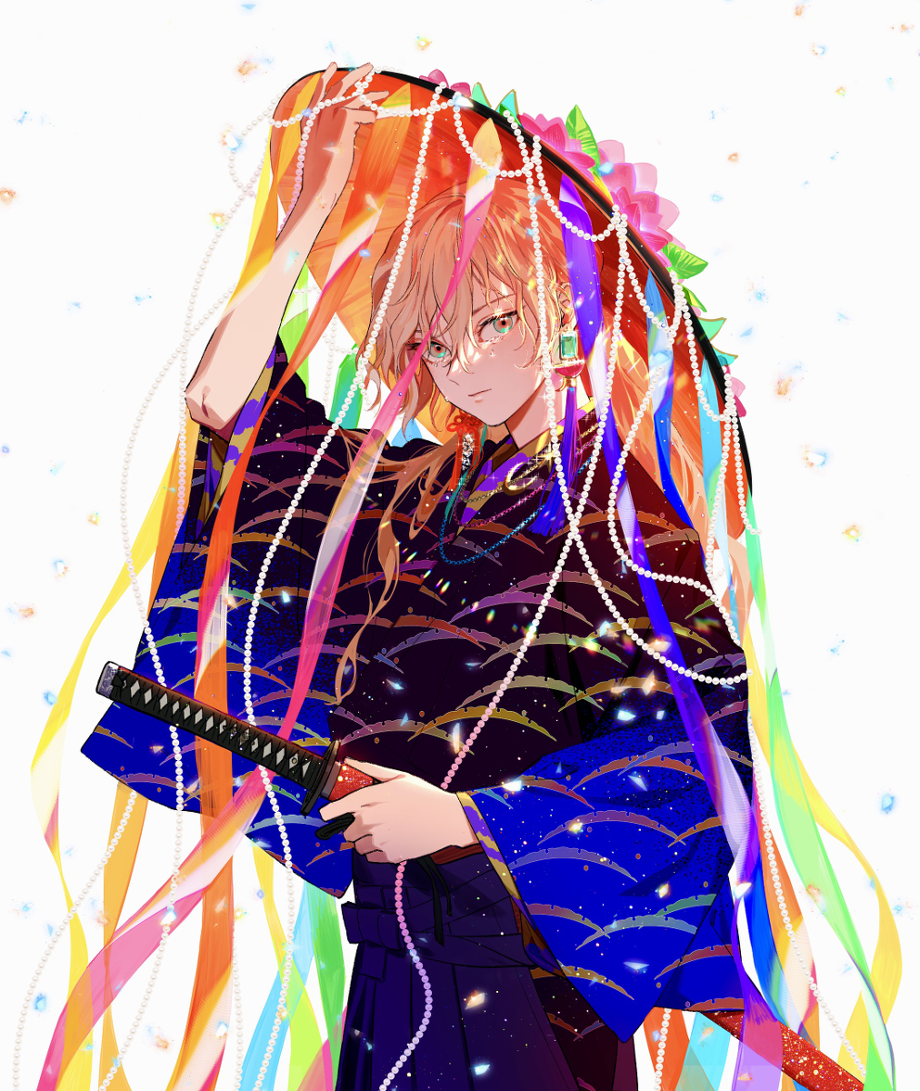 This is a pixiv picture whose title is 神の依代.