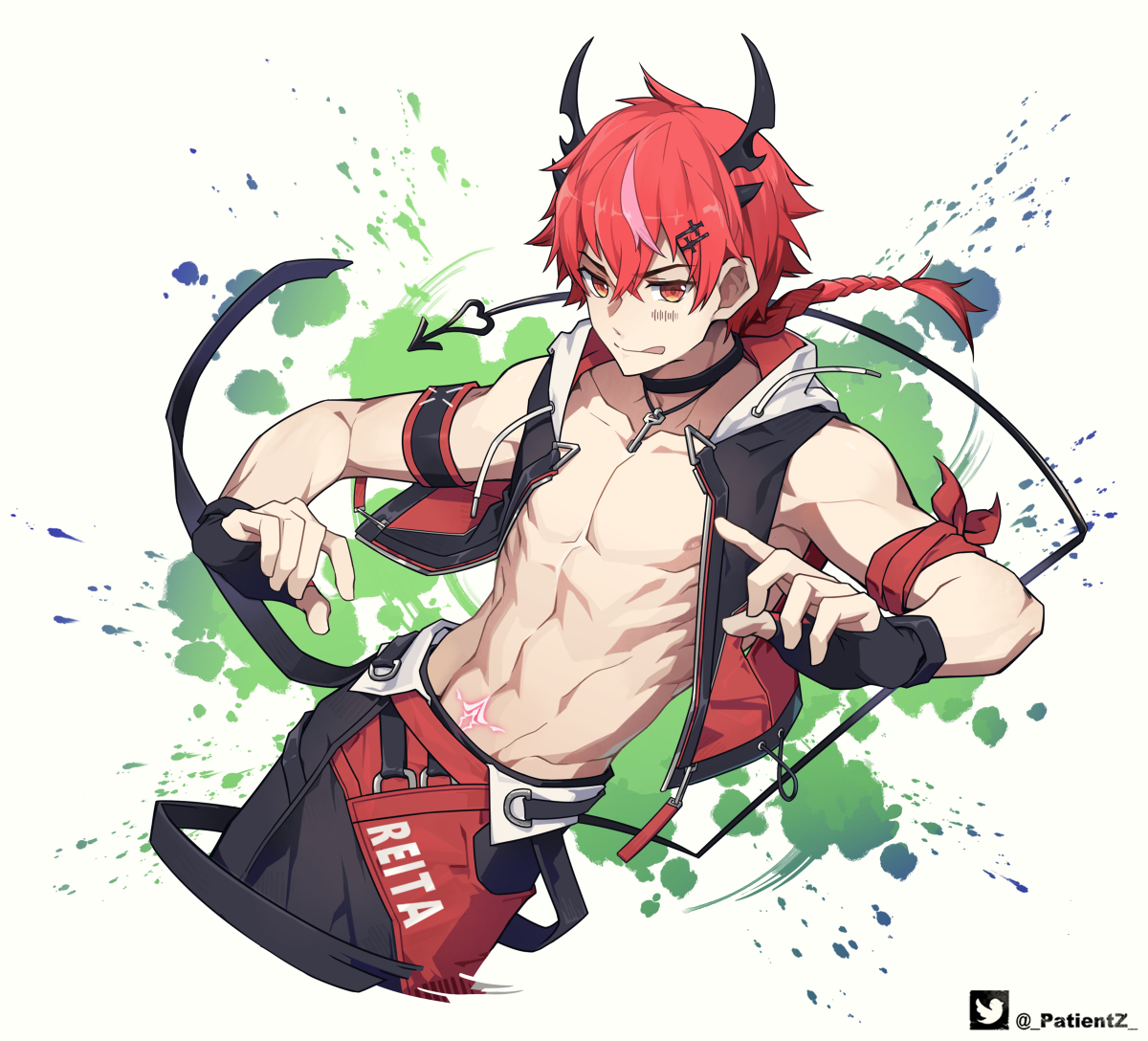 This is a pixiv picture whose title is ♂魅魔.