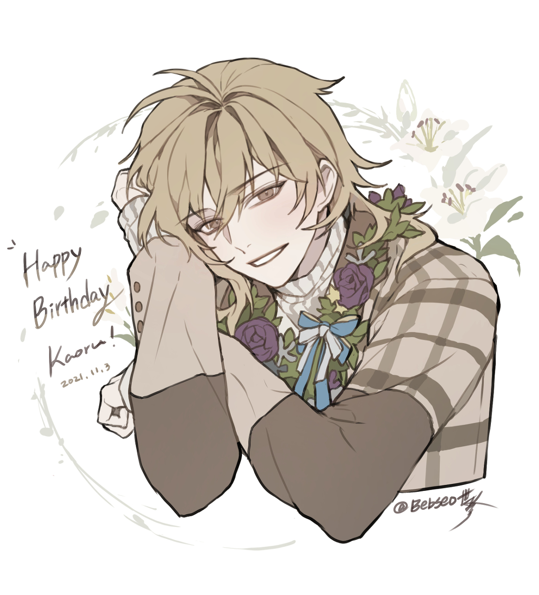 This is a pixiv picture whose title is Happy Birthday Kaoru~.