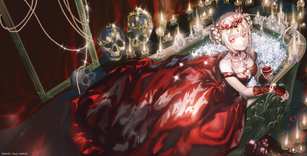 This is a pixiv picture whose title is 『NIGHT QUEEN』 Seraph.
