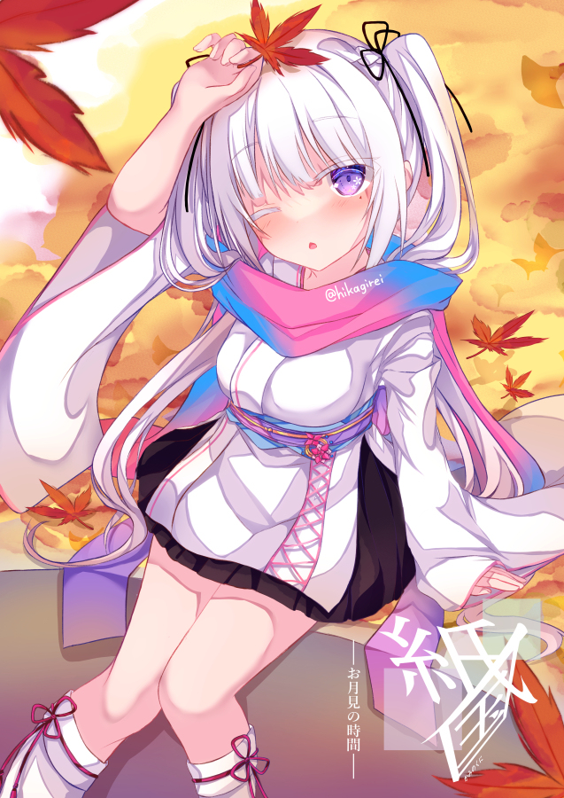 This is a pixiv picture whose title is 紅葉.