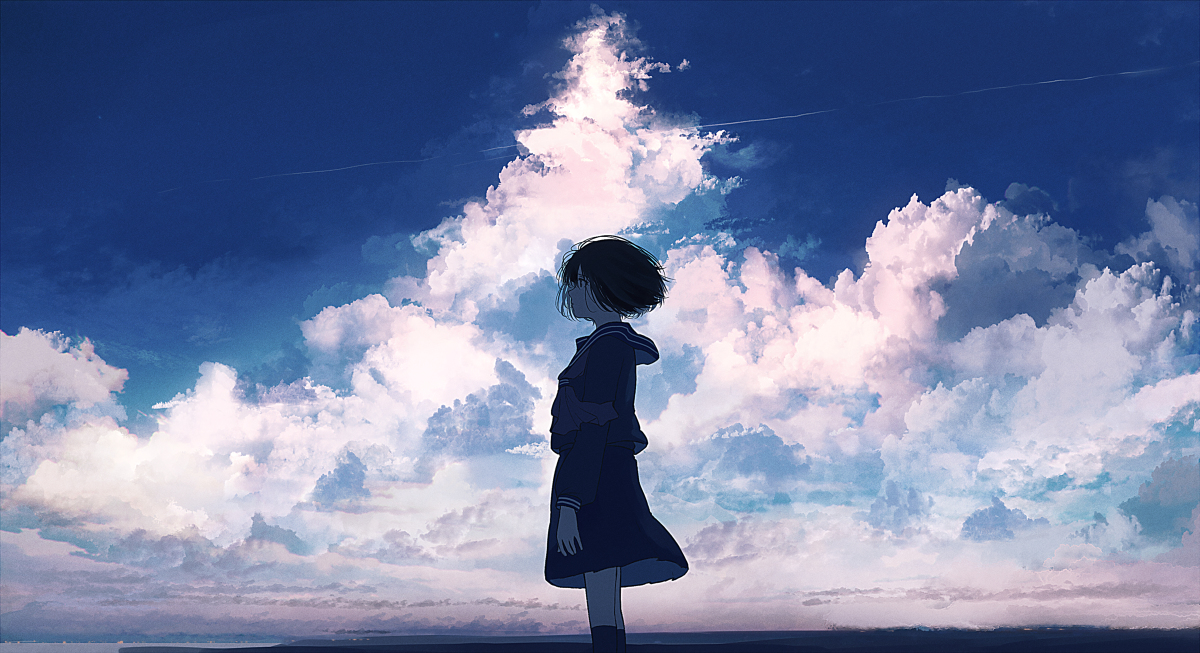 This is a pixiv picture whose title is 群青.