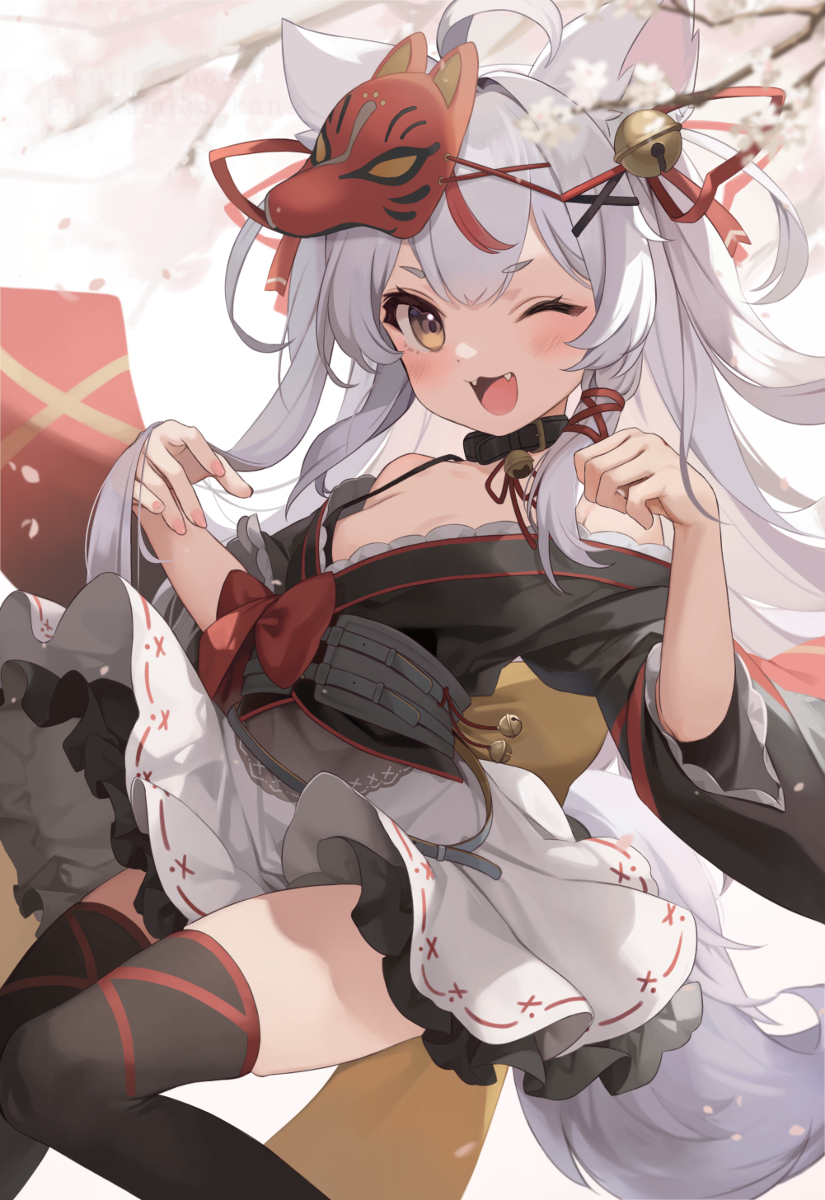 This is a pixiv picture whose title is 狐っこ.