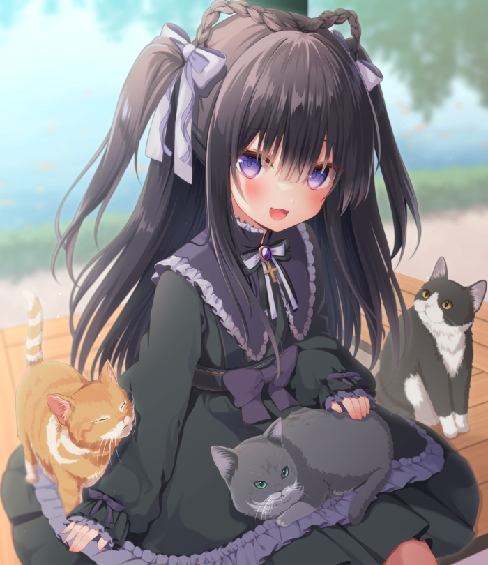 This is a pixiv picture whose title is 黒猫ロリータちゃん.