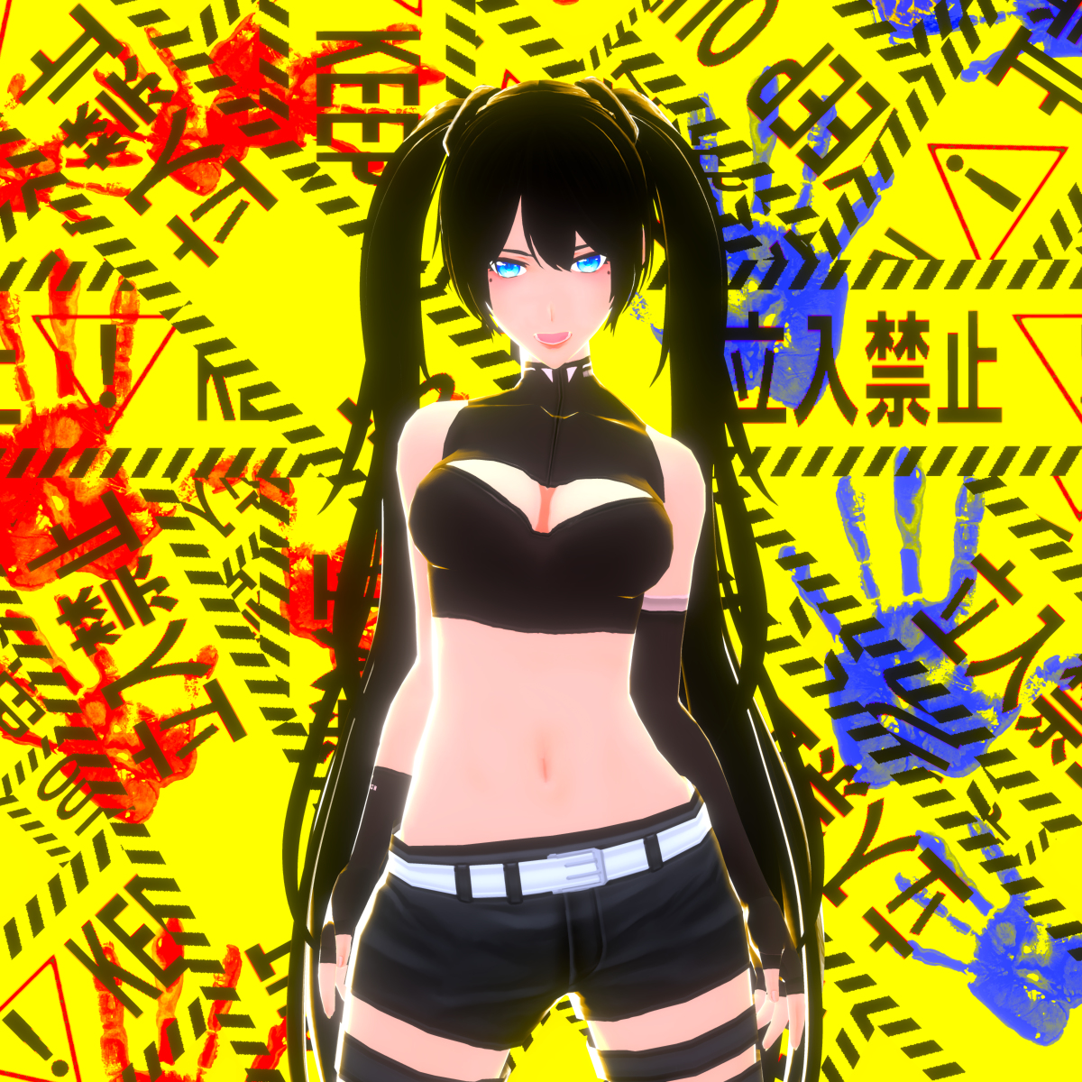 This is a pixiv picture whose title is ロックのCDジャケット風イラスト.