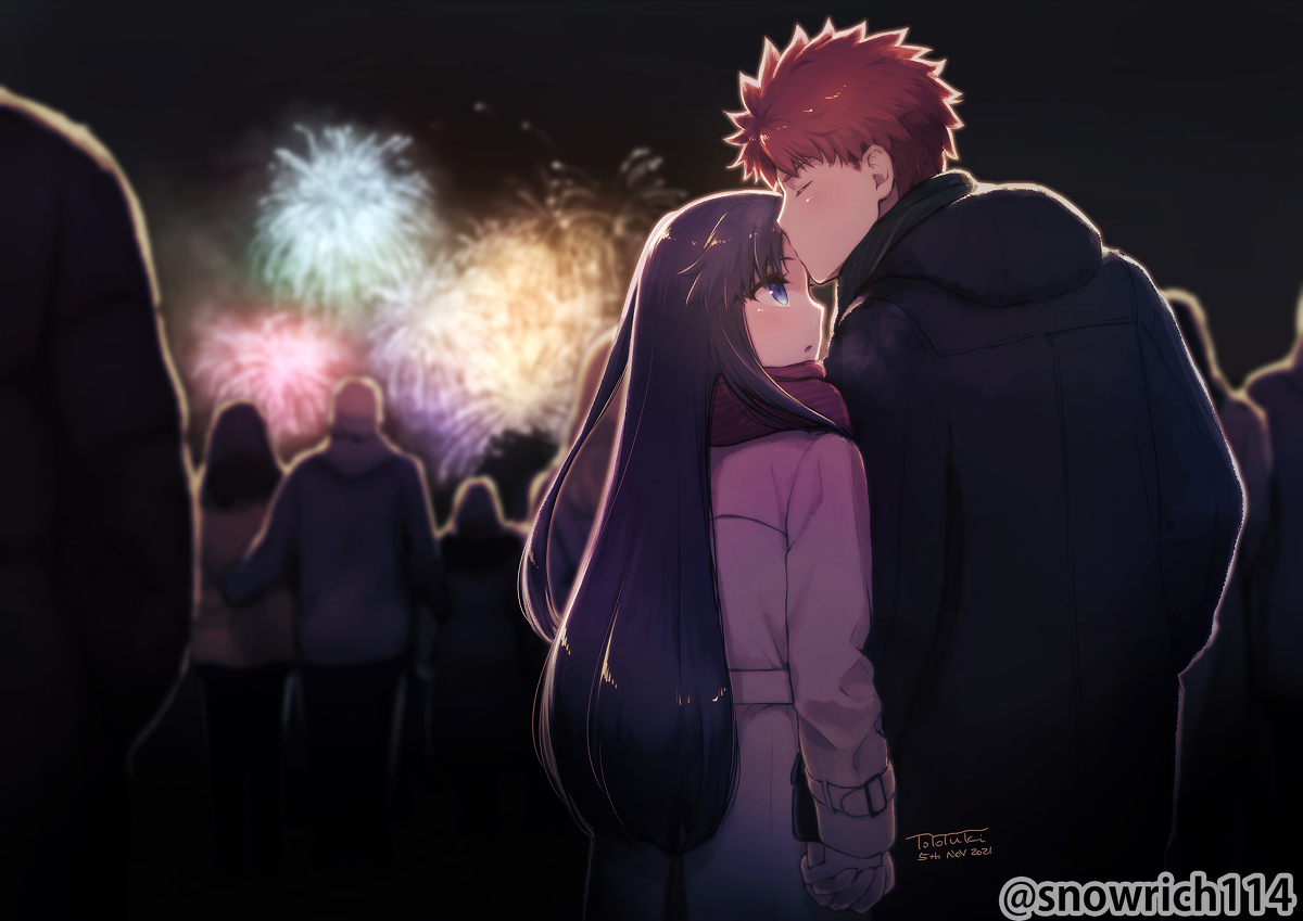 This is a pixiv picture whose title is 【倫敦士凛】Fireworks.