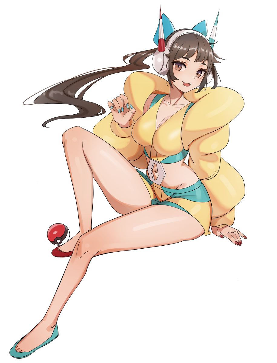 This is a pixiv picture whose title is Satomi Cosplaying Elesa.