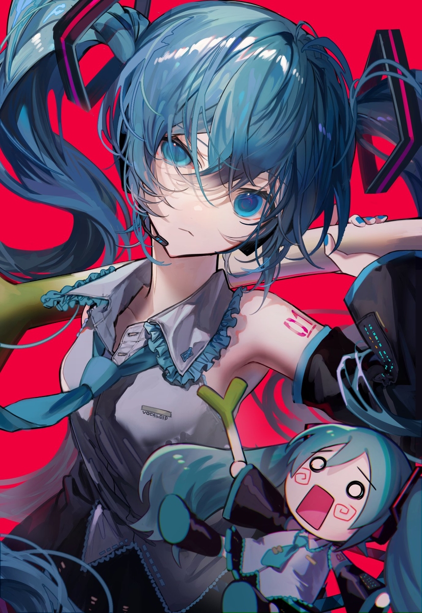 This is a pixiv picture whose title is ネギを振り回せ！.
