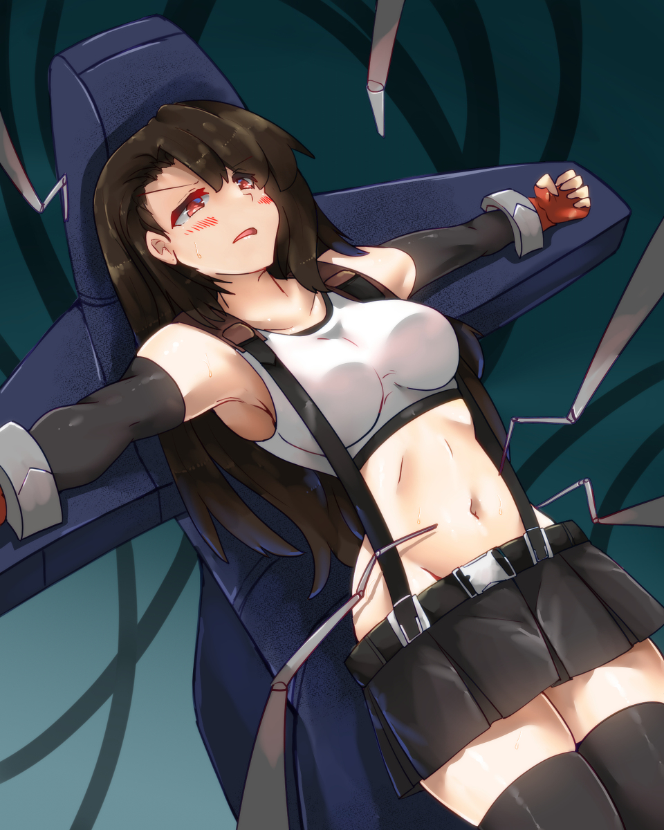 This is a pixiv picture whose title is [COM] Tifa Experimented.