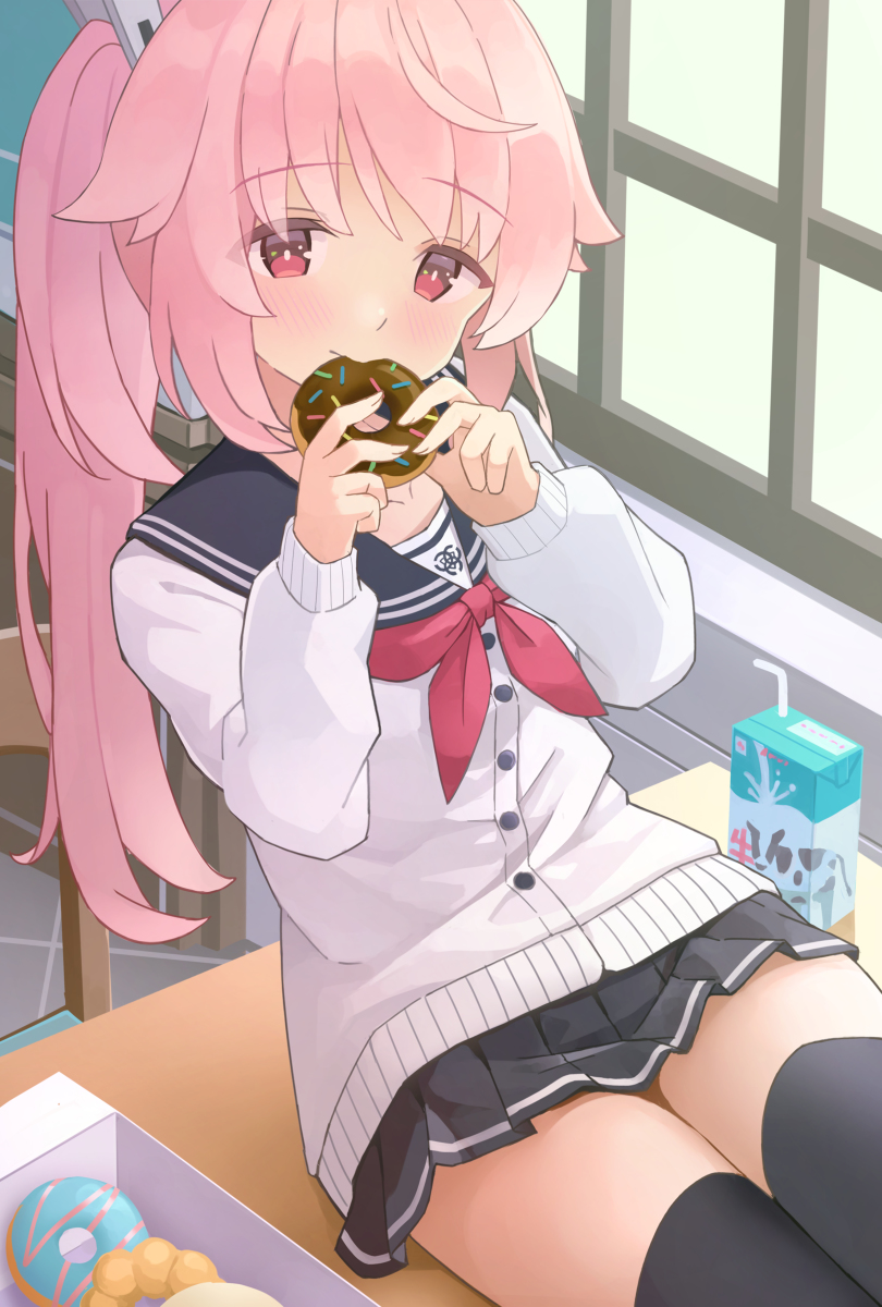 This is a pixiv picture whose title is どんどんドーナツ.