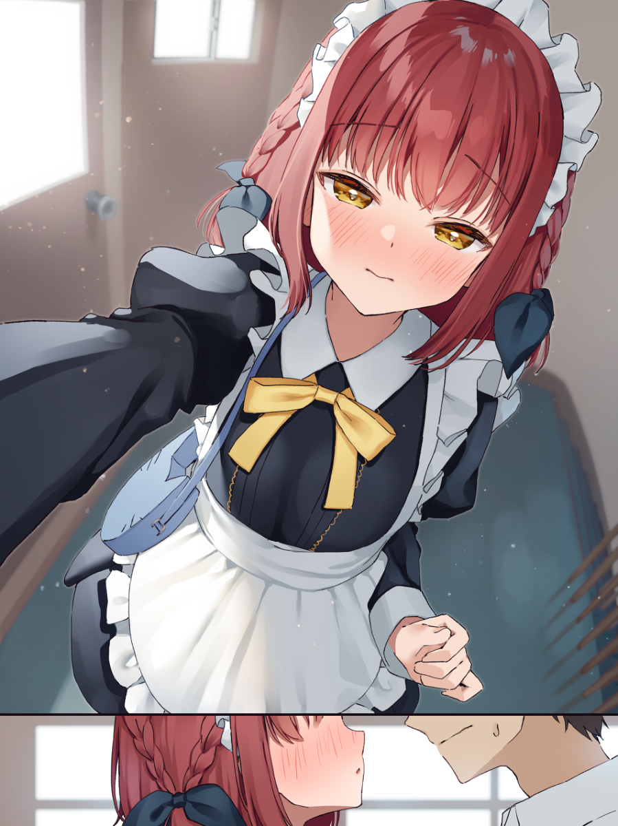This is a pixiv picture whose title is 「ここなら誰も、来ません...から...」.