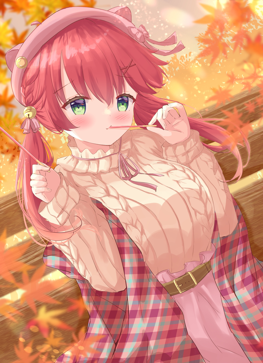 This is a pixiv picture whose title is 秋服みこち.
