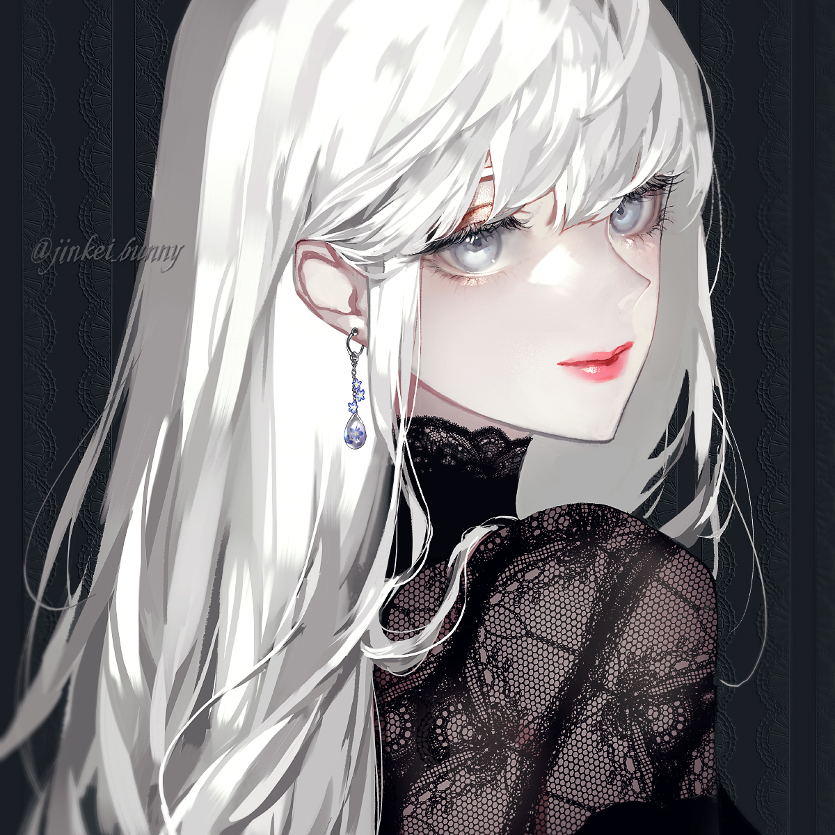 This is a pixiv picture whose title is Forget-me-not.