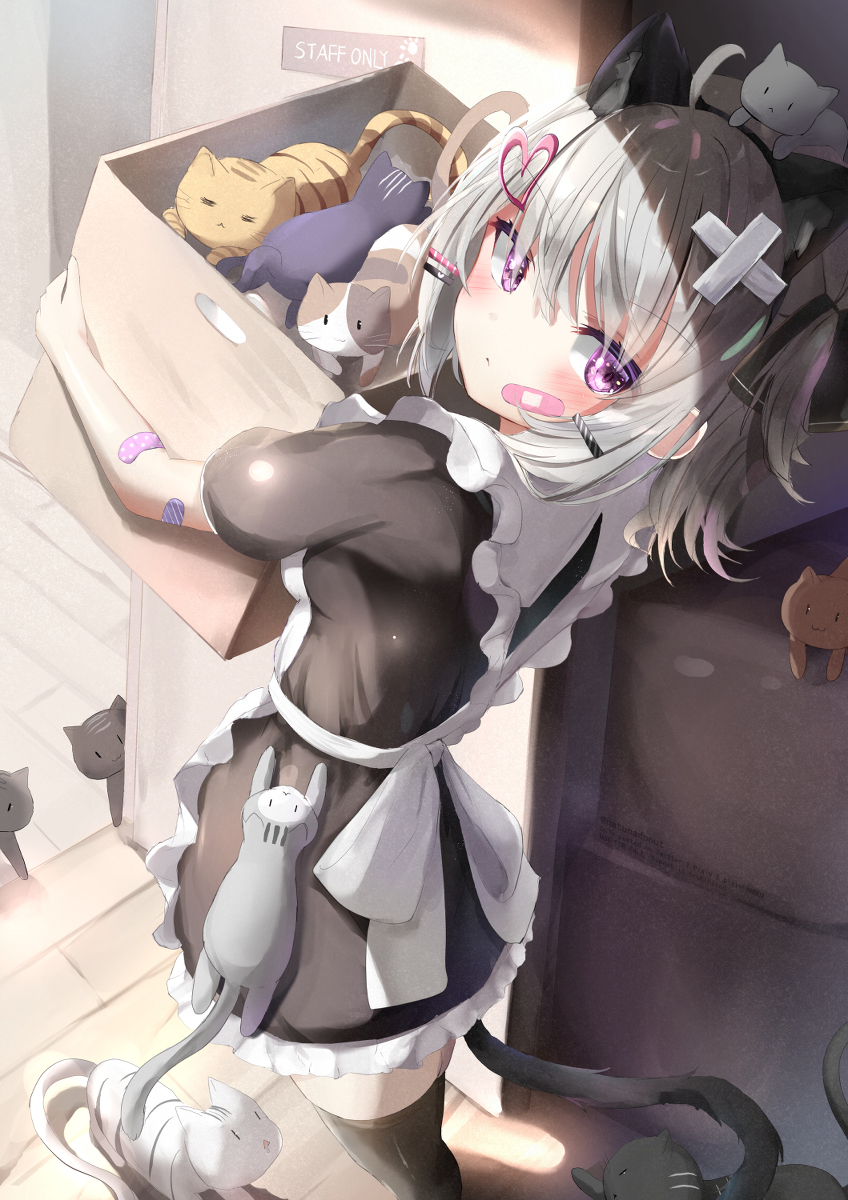 This is a pixiv picture whose title is 「開店準備手伝って…」.