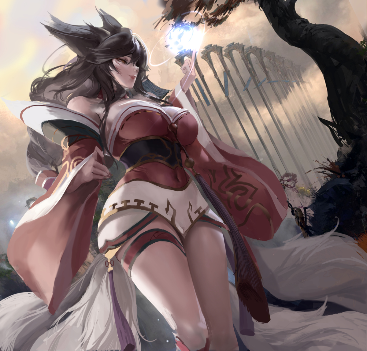 This is a pixiv picture whose title is ahri.