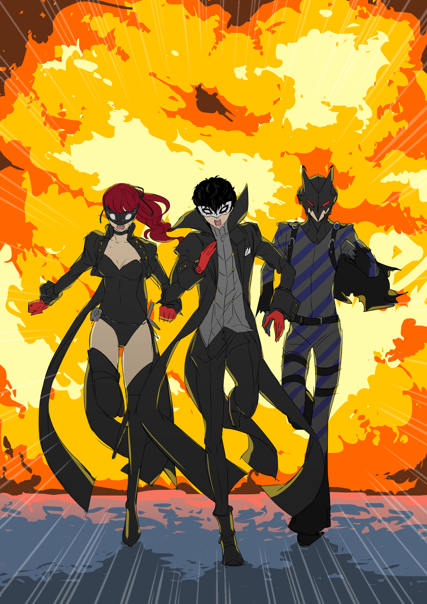 This is a pixiv picture whose title is ペルソナ１～5まとめ.