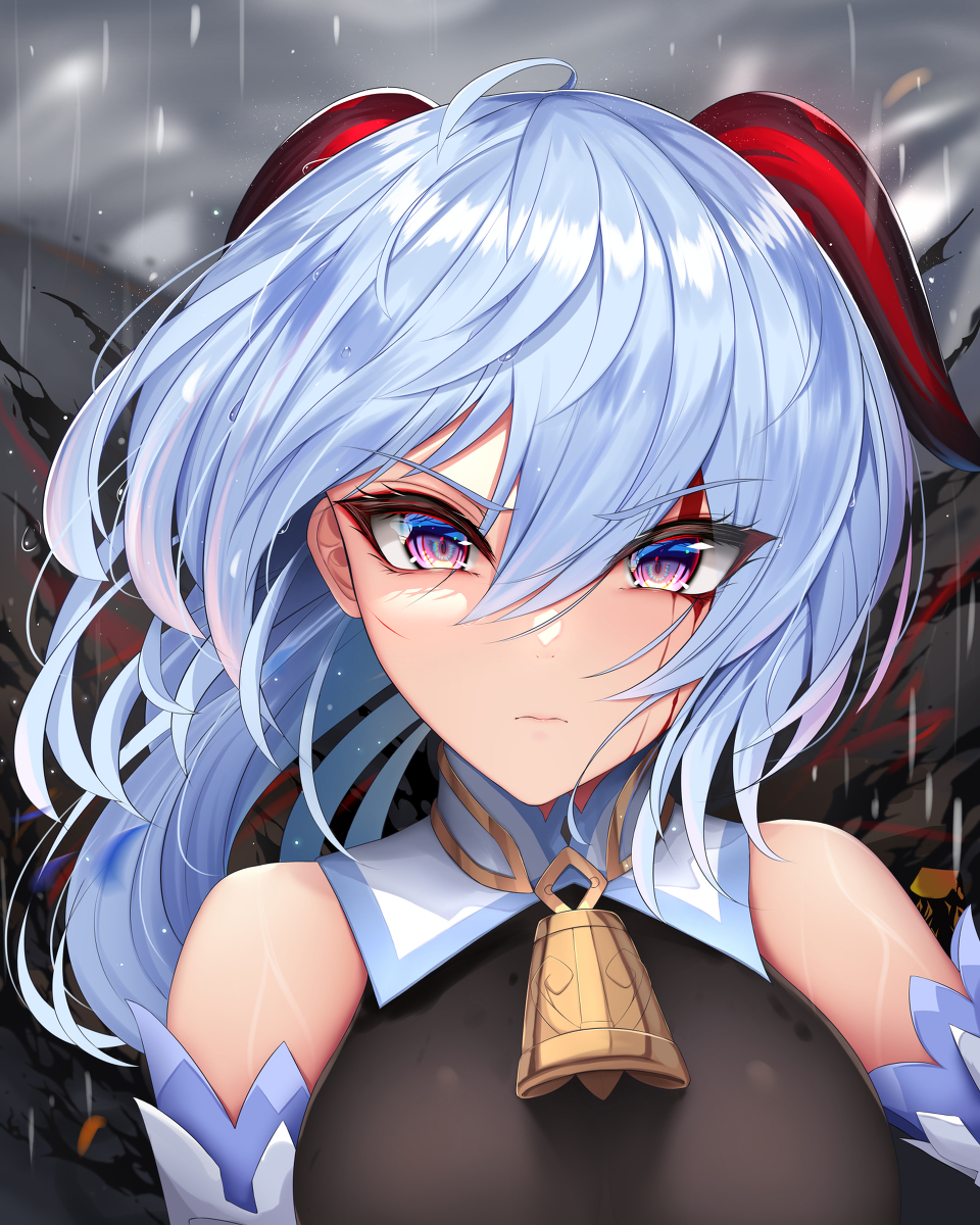 This is a pixiv picture whose title is 甘雨(原神).