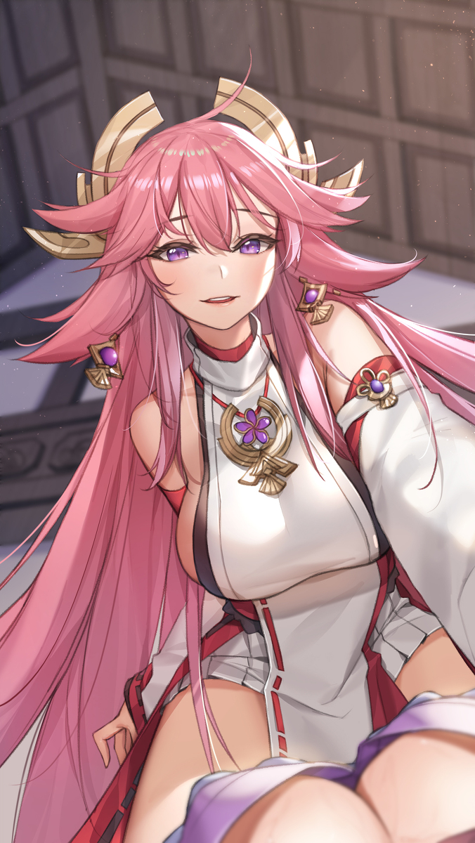 This is a pixiv picture whose title is 原神 - 八重 神子.