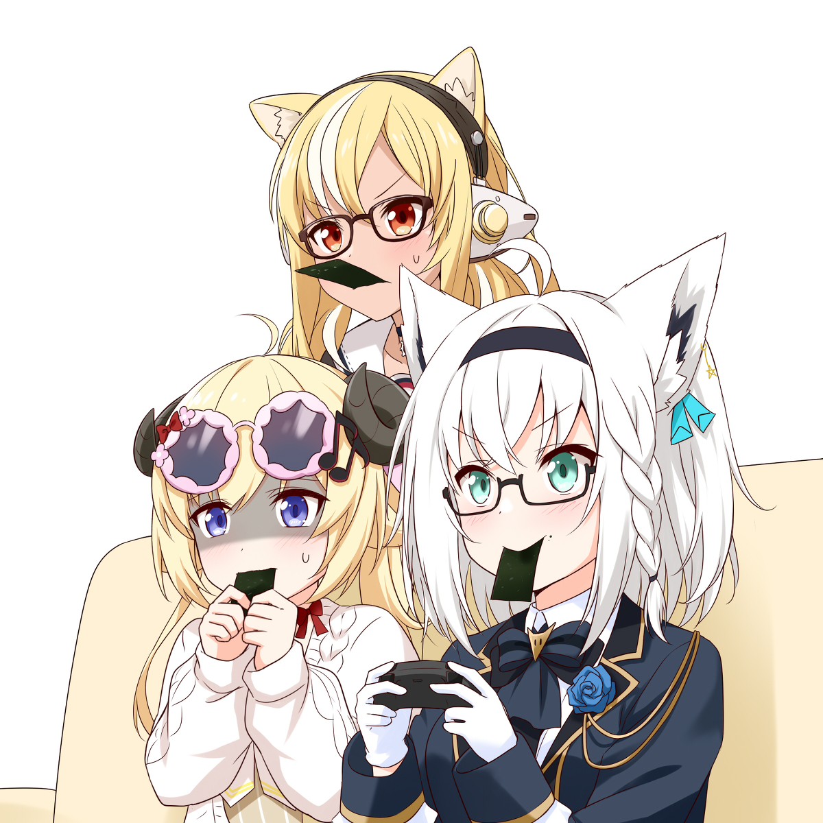 This is a pixiv picture whose title is ホラーゲーム.