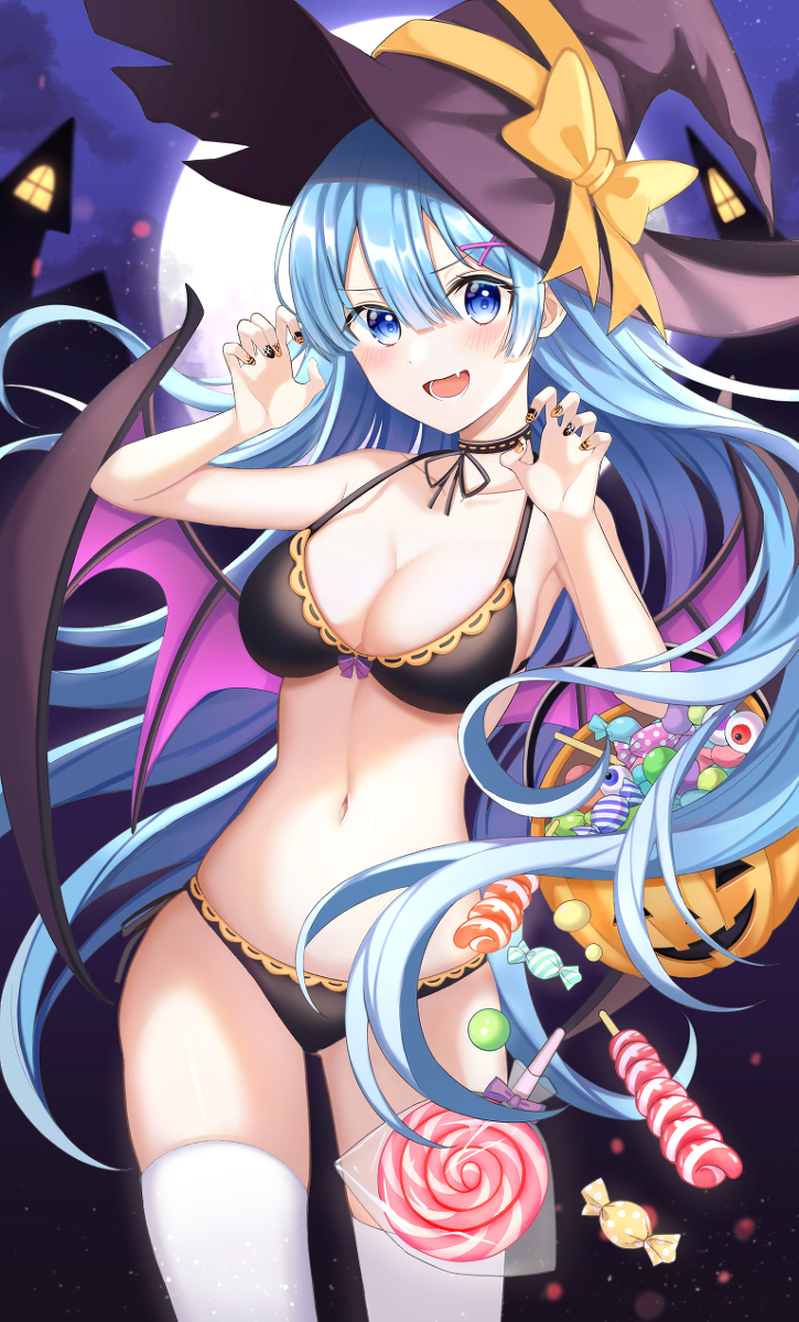 This is a pixiv picture whose title is halloween🎃.