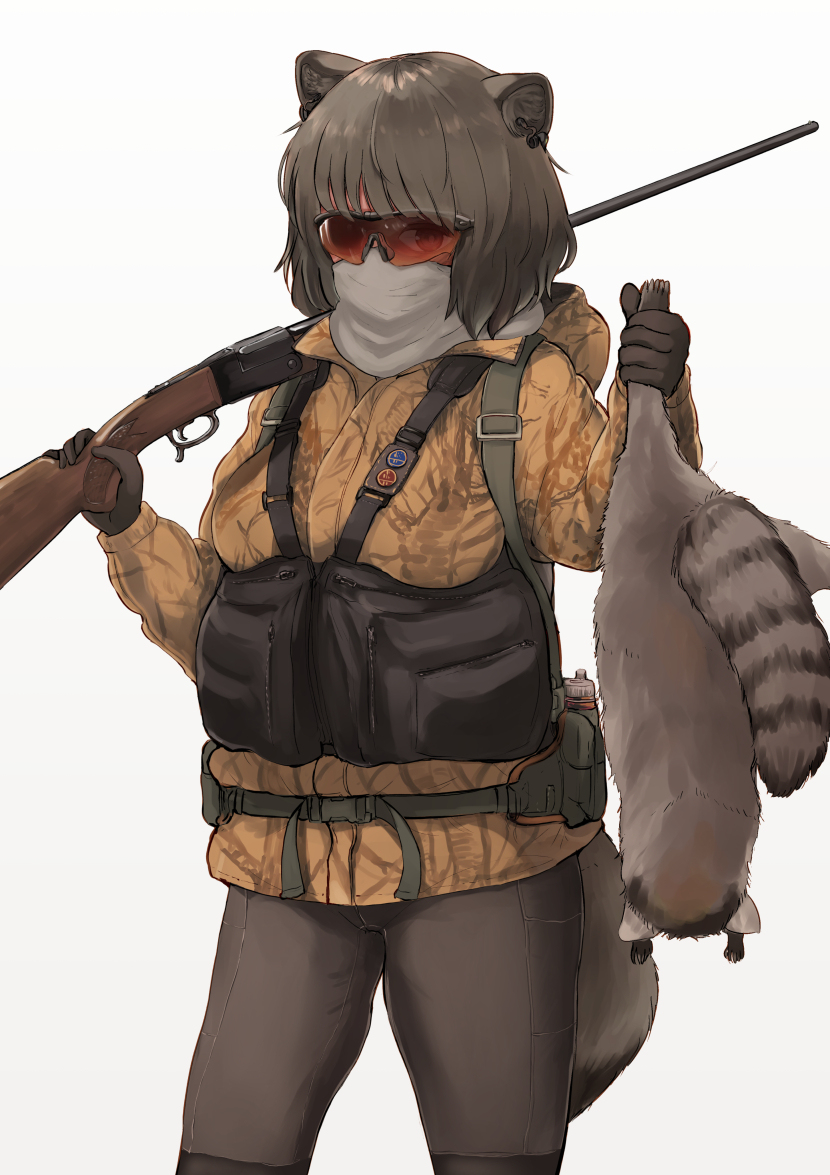 This is a pixiv picture whose title is アライグマスレイヤーさん冬装備.