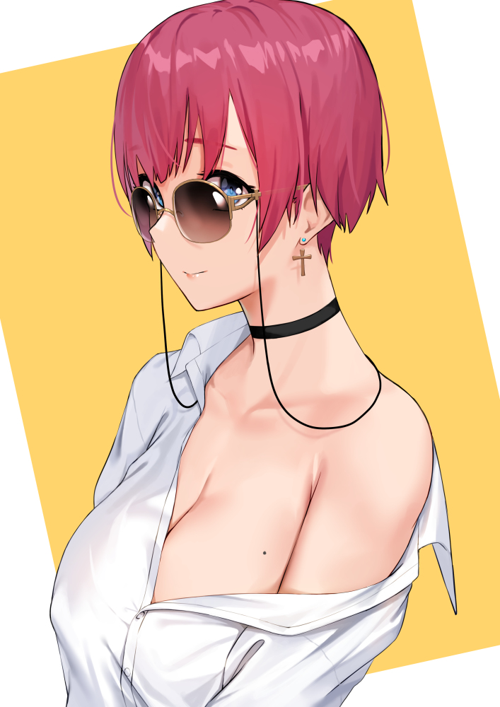 This is a pixiv picture whose title is short hair.