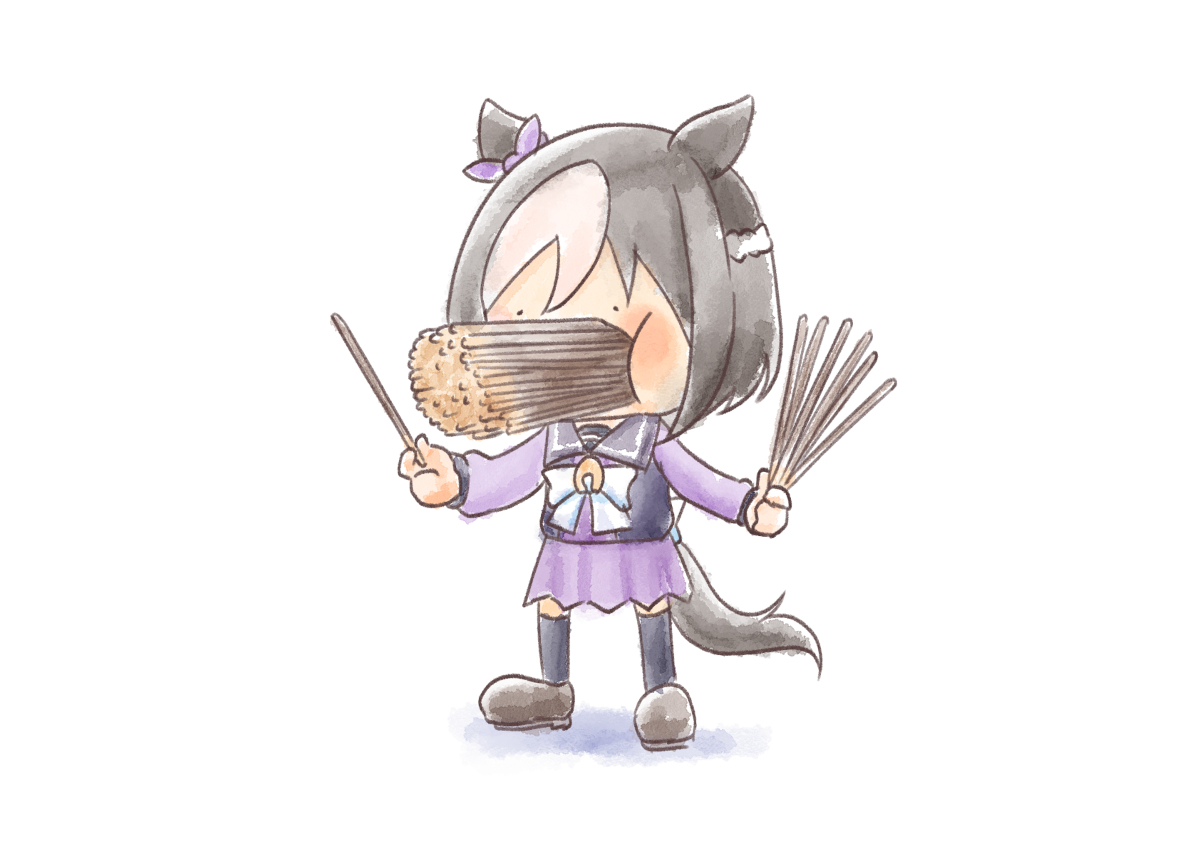 This is a pixiv picture whose title is ポッキーゲーム（ソロ）.