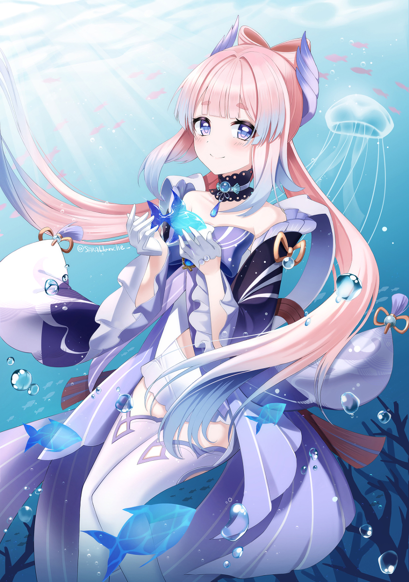 This is a pixiv picture whose title is 珊瑚宮心海.