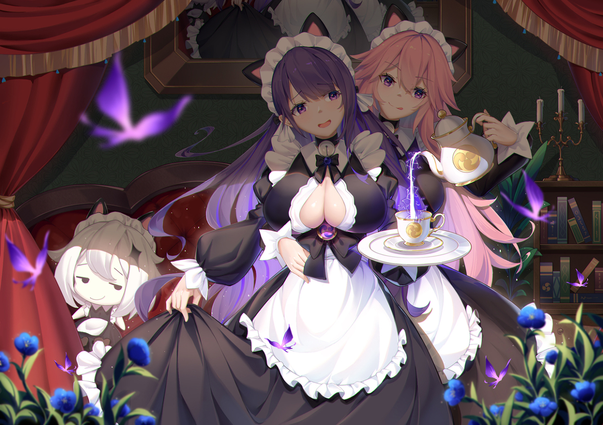 This is a pixiv picture whose title is 下午茶.