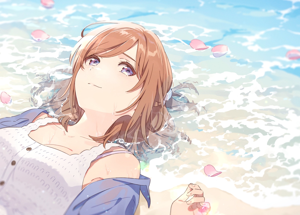 This is a pixiv picture whose title is 「終わった初恋を忘れさせてよ」.