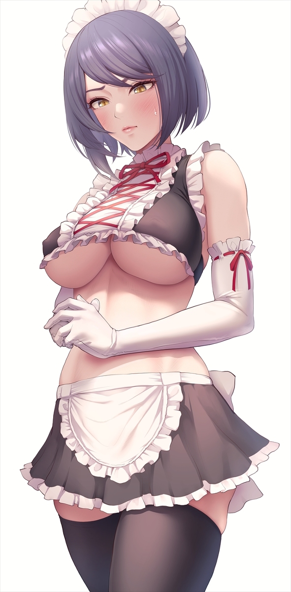 This is a pixiv picture whose title is ☆★☆下乳メイド☆★☆.