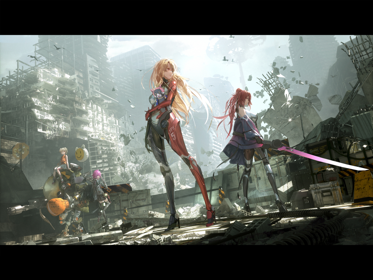 This is a pixiv picture whose title is 赦免天使四人组.
