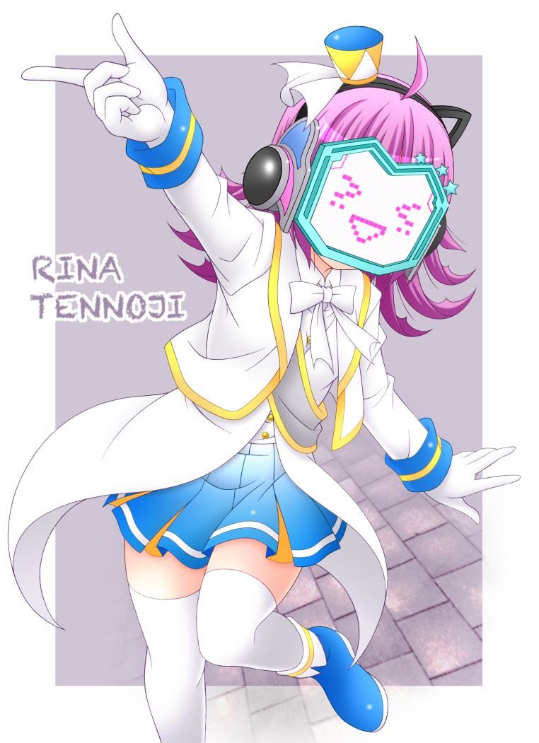 This is a pixiv picture whose title is いっしょに歌おう!!　璃奈ちゃんと♡.