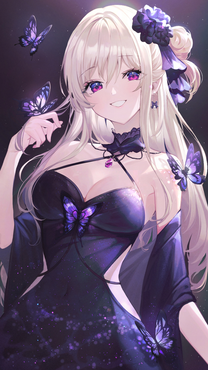 This is a pixiv picture whose title is 紫の再会.