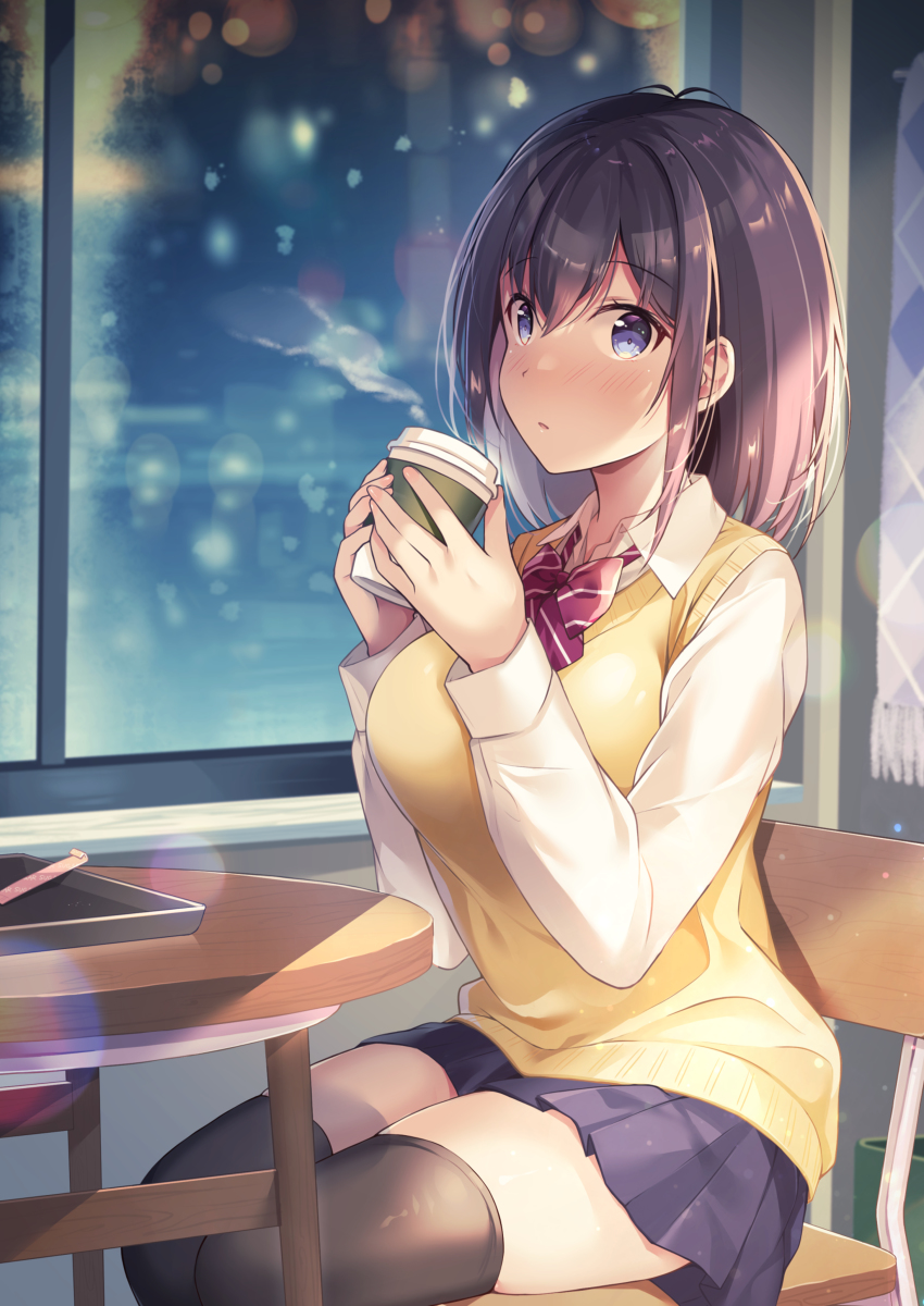 This is a pixiv picture whose title is 「ごめん待った？」.