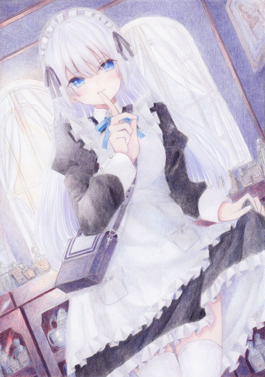This is a pixiv picture whose title is メイドさん.