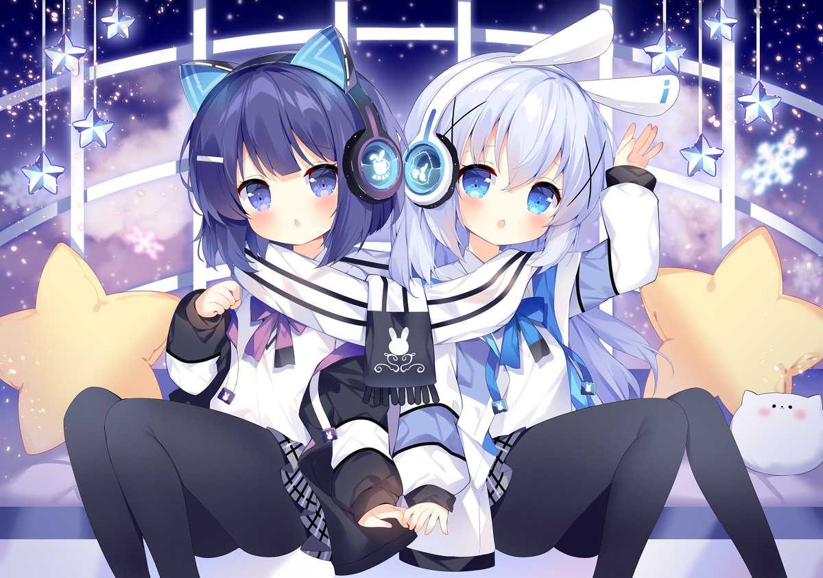 This is a pixiv picture whose title is フユとチノ.