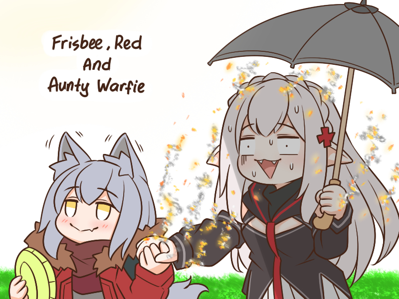 This is a pixiv picture whose title is Red and Warfie.