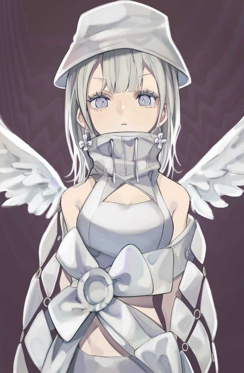 This is a pixiv picture whose title is 「私天使、なんか文句ある？」.