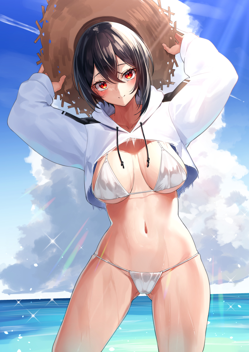 This is a pixiv picture whose title is 黒髪ちゃん.