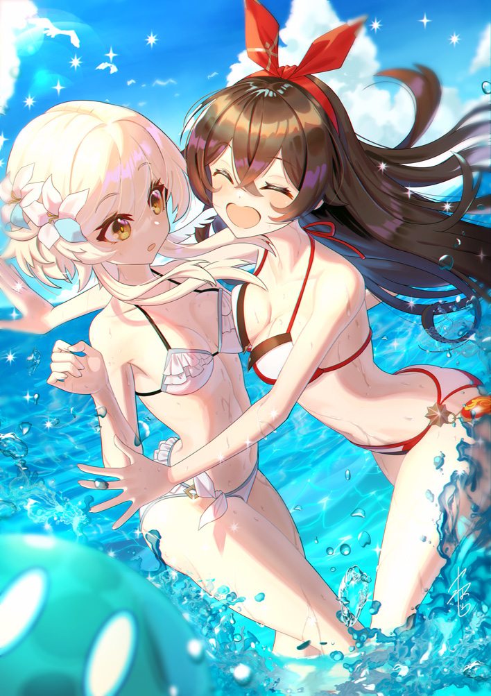 This is a pixiv picture whose title is 蛍＆アンバー.