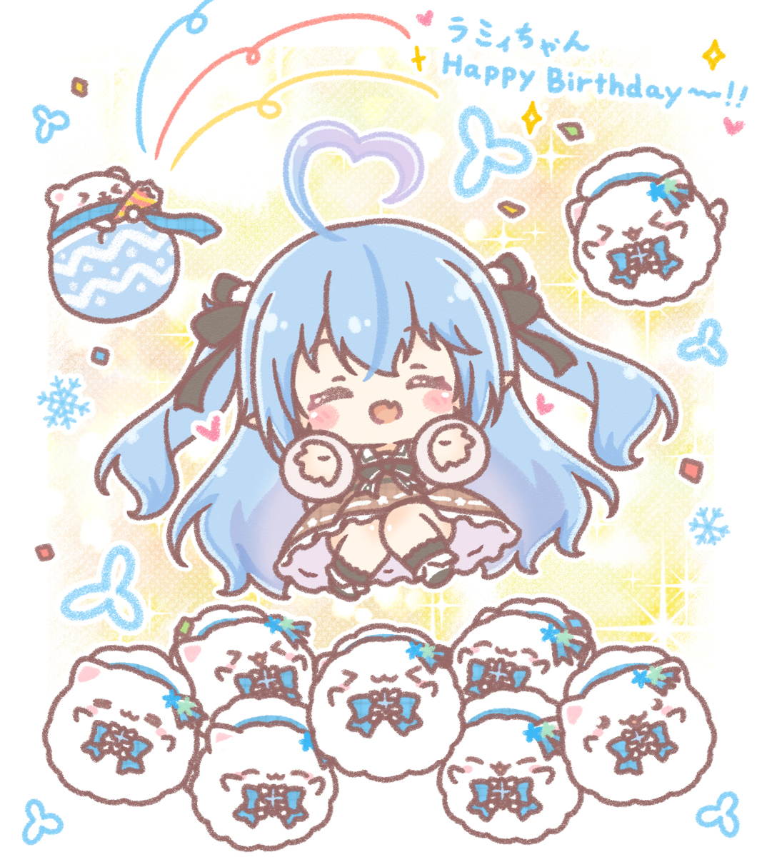 This is a pixiv picture whose title is ラミィちゃんHappy Birthday!!.