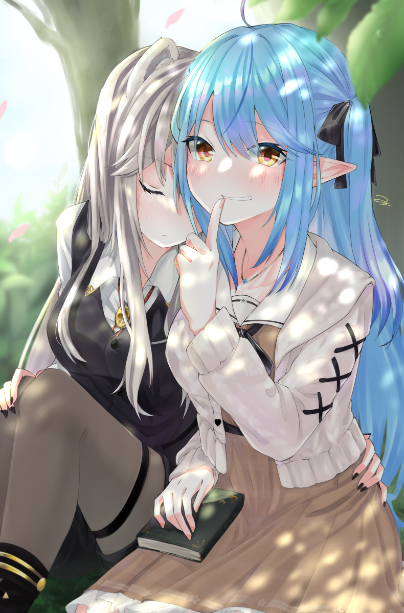 This is a pixiv picture whose title is しーっ.