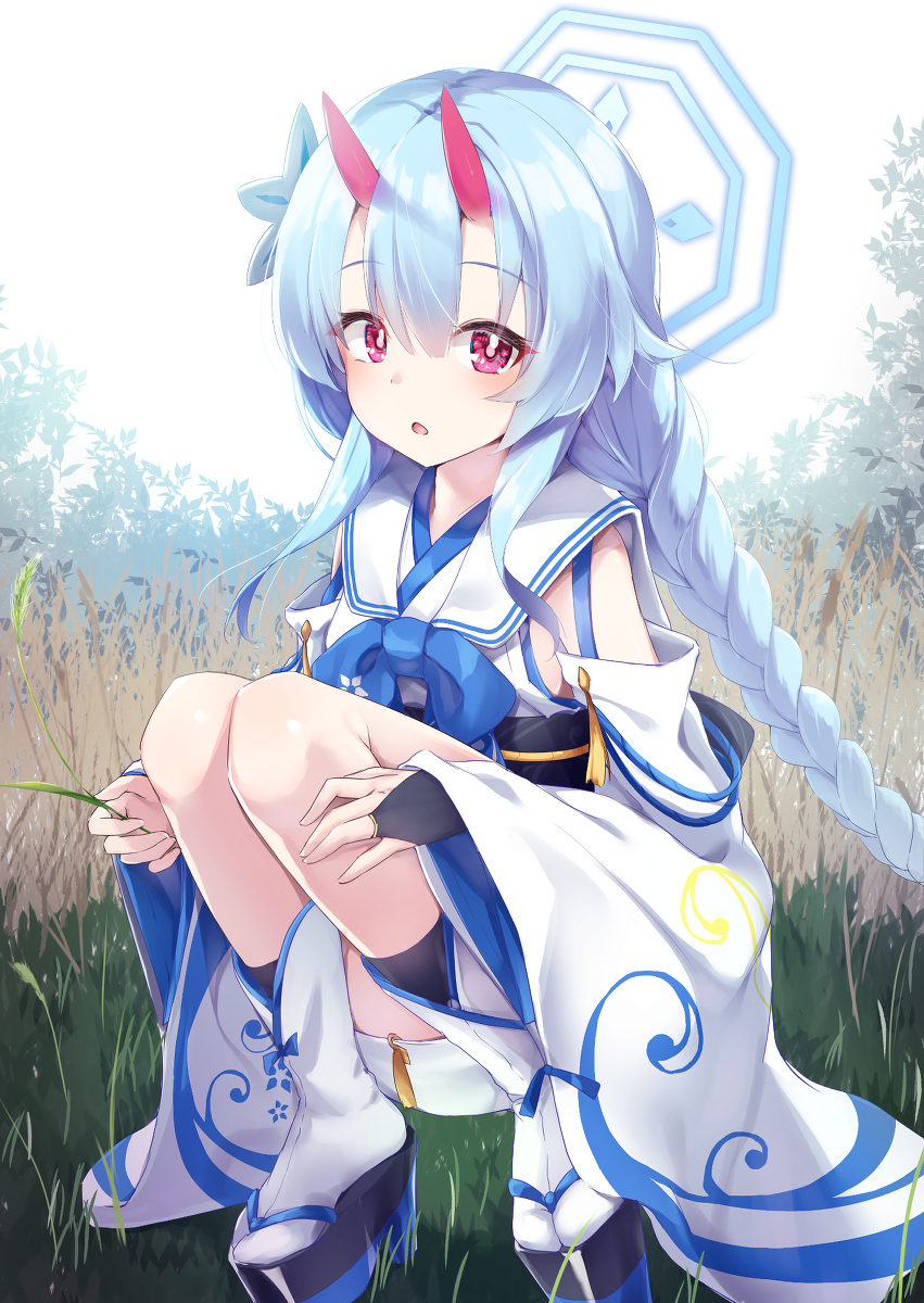 This is a pixiv picture whose title is 道草.