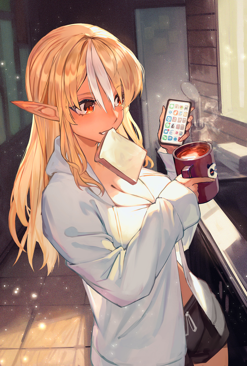 This is a pixiv picture whose title is 朝フレアちゃん.